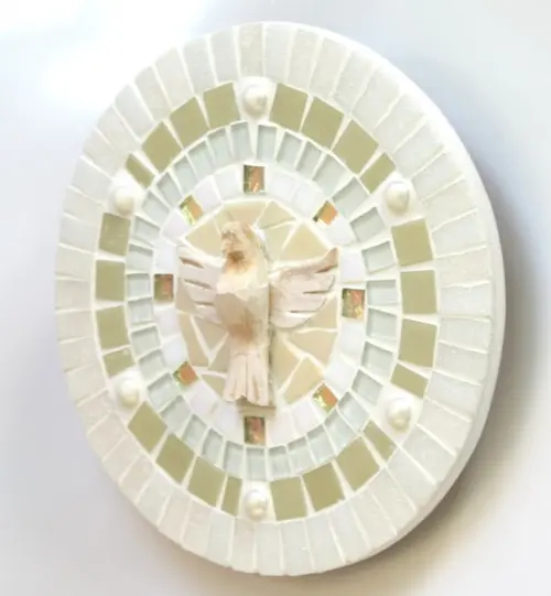 Mandala Divino em Mosaico Perolada
