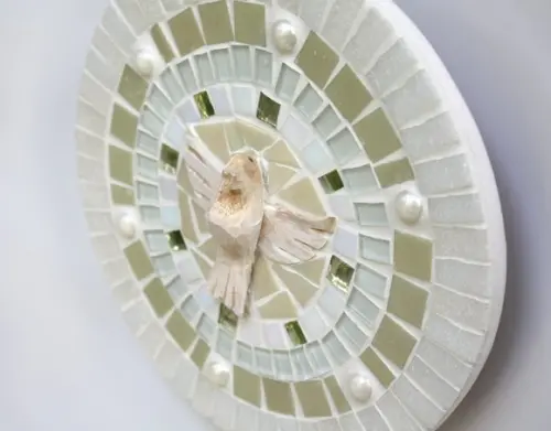 Mandala Divino em Mosaico Perolada