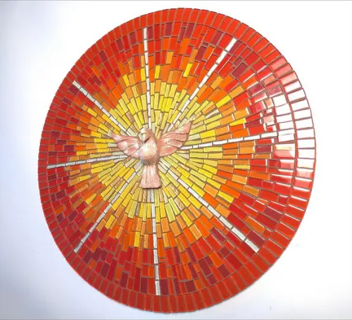 Mandala Divino em Mosaico Raios