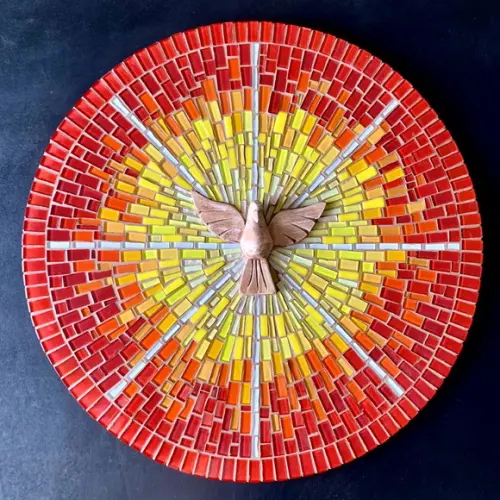 Mandala Divino em Mosaico Raios