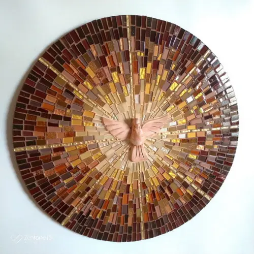Mandala Divino em Mosaico Raios Terra