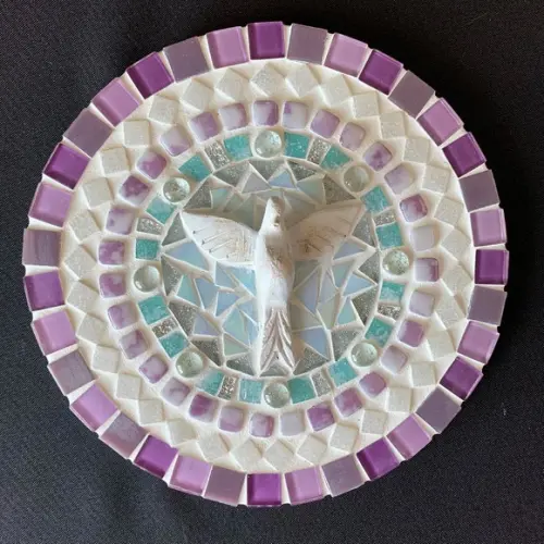 Mandala Divino Espírito Mosaico Lilás