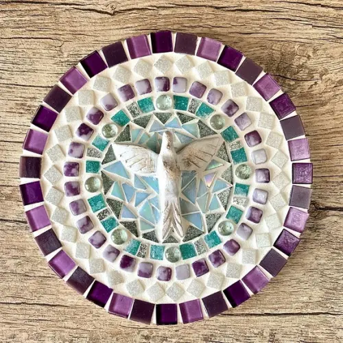 Mandala Divino Espírito Mosaico Lilás