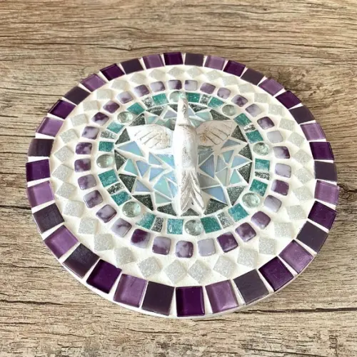 Mandala Divino Espírito Mosaico Lilás