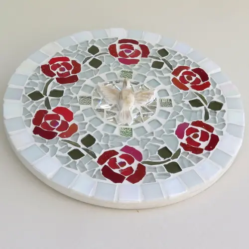 Mandala Divino Espírito Mosaico Rosas 20