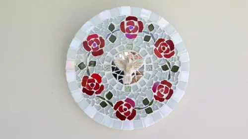 Mandala Divino Espírito Mosaico Rosas 20