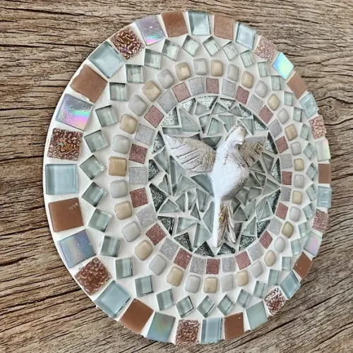 Mandala Divino Espírito Mosaico Rosé