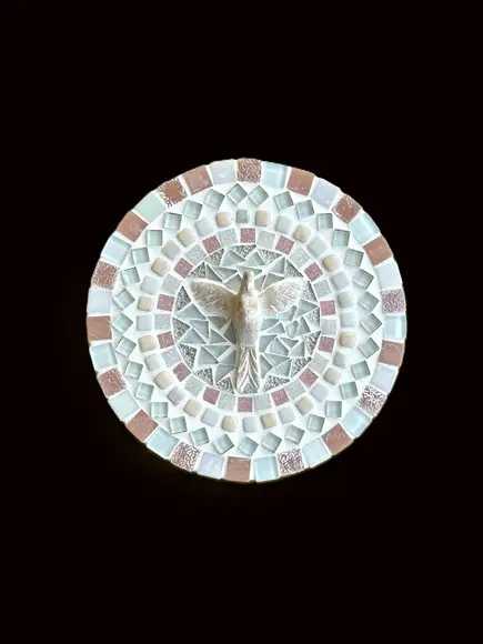 Mandala Divino Espírito Mosaico Rosé