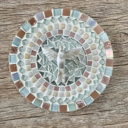 Mandala Divino Espírito Mosaico Rosé