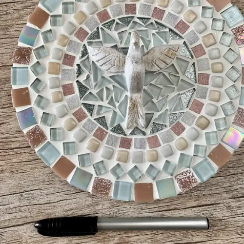 Mandala Divino Espírito Mosaico Rosé