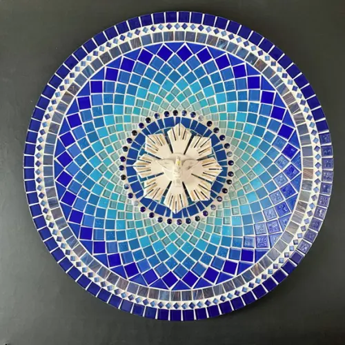 Mandala Divino Espírito Santo Azul Fractal