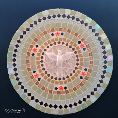 Mandala Divino Espírito Santo Bege 30