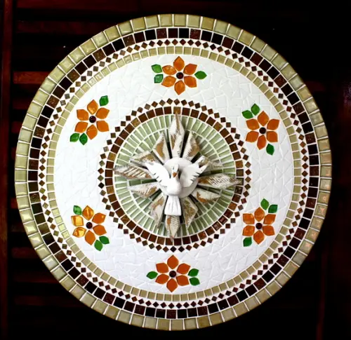 Mandala Divino Espírito Santo Bege 60
