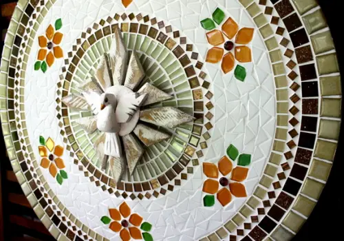 Mandala Divino Espírito Santo Bege 60
