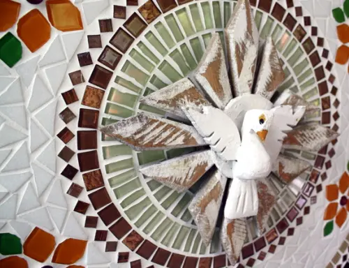 Mandala Divino Espírito Santo Bege 60