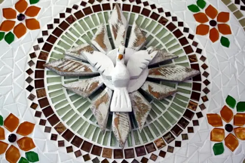Mandala Divino Espírito Santo Bege 60