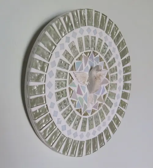Mandala Divino Espírito Santo Branca 20 cm