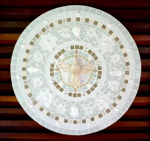 Mandala Divino Espírito Santo Branca 50
