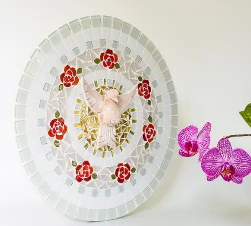 Mandala Divino Espírito Santo com Rosas