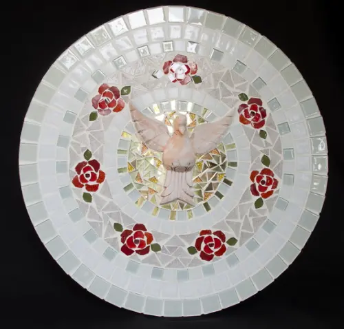 Mandala Divino Espírito Santo com Rosas