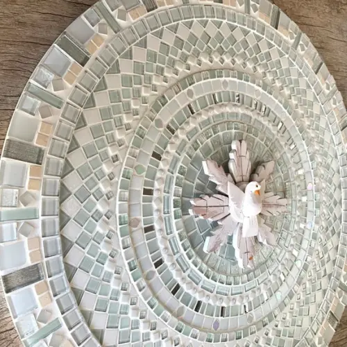 Mandala Divino Espírito Santo em Mosaico