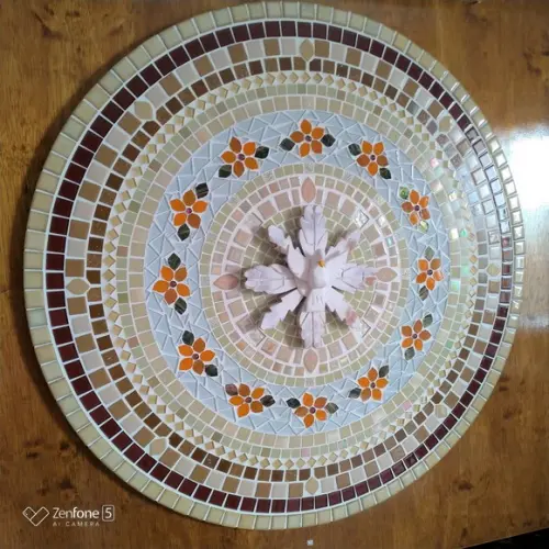 Mandala Divino Espírito Santo em Mosaico 80
