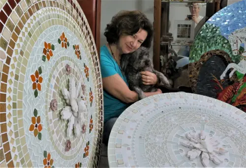 Mandala Divino Espírito Santo em Mosaico 80