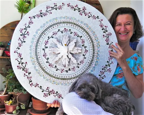 Mandala Divino Espírito Santo em Mosaico Cerejeiras