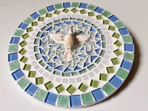Mandala Divino Espírito Santo verde água