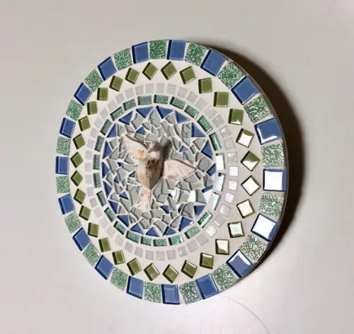 Mandala Divino Espírito Santo verde água