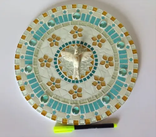 Mandala Divino Espírito Santo Verde e Dourada