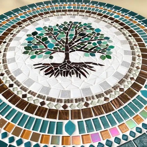 Mandala em mosaico Árvore da Vida