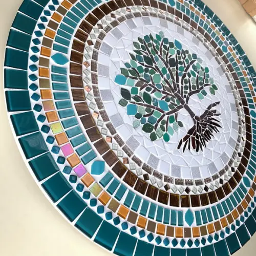Mandala em mosaico Árvore da Vida