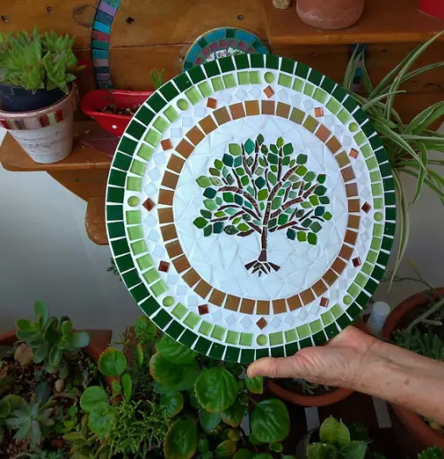 Mandala em mosaico Árvore da Vida