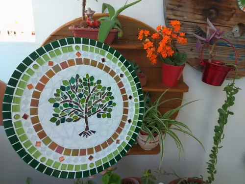 Mandala em mosaico Árvore da Vida
