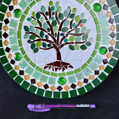 Mandala em Mosaico Árvore da Vida