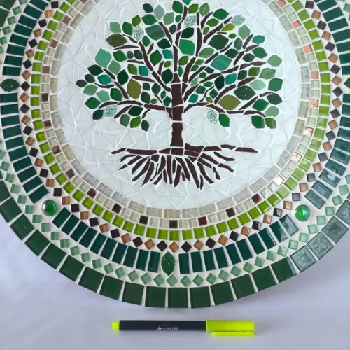 Mandala em Mosaico Árvore da Vida 50 Externa