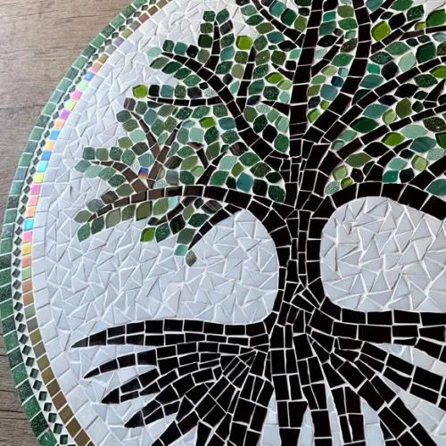Mandala em Mosaico Árvore da Vida 80 cm