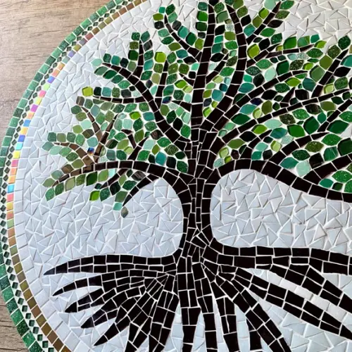 Mandala em Mosaico Árvore da Vida 80 cm