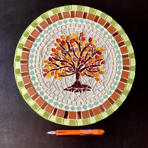 Mandala em Mosaico Árvore da Vida Outono