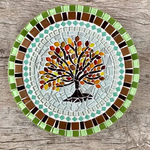 Mandala em Mosaico Árvore da Vida Outono