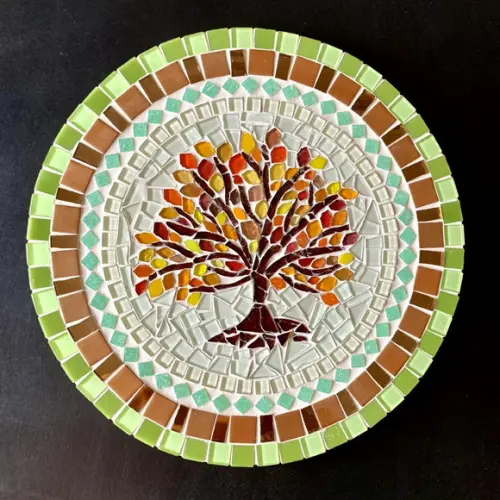 Mandala em Mosaico Árvore da Vida Outono