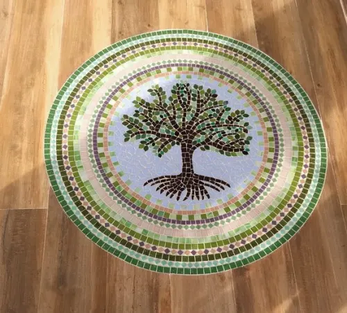 Mandala em Mosaico Árvore da Vida para Piso ou parede externa