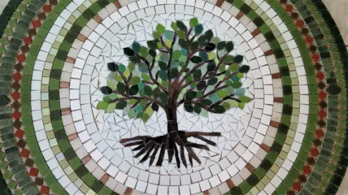 Mandala em Mosaico Árvore da Vida para Piso ou Parede