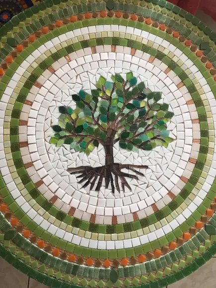 Mandala em Mosaico Árvore da Vida para Piso ou Parede