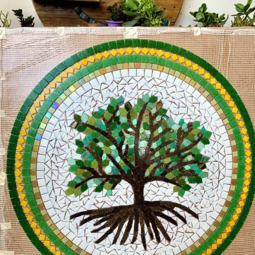 Mandala em Mosaico Árvore da Vida para Piso ou Parede