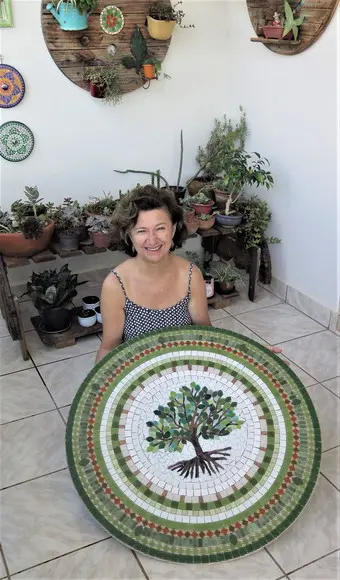 Mandala em Mosaico Árvore da Vida para Piso ou Parede
