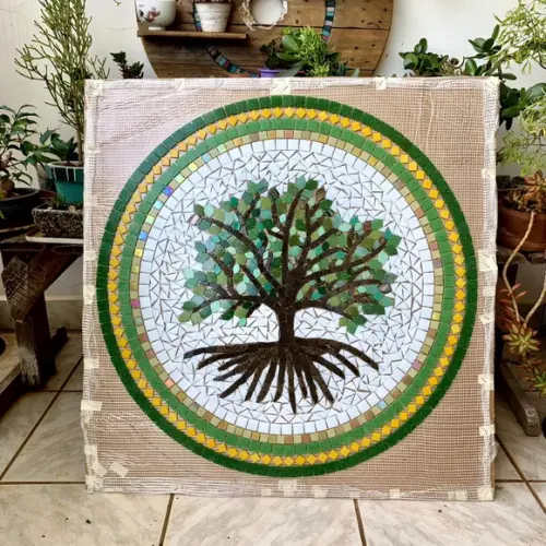 Mandala em Mosaico Árvore da Vida para Piso ou Parede