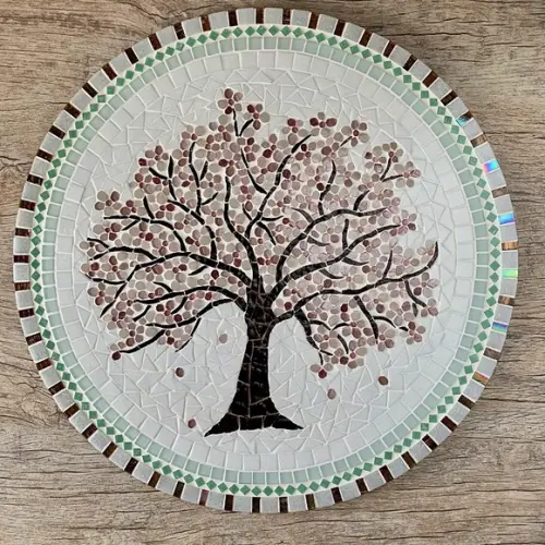 Mandala em Mosaico Árvore de Cerejeira