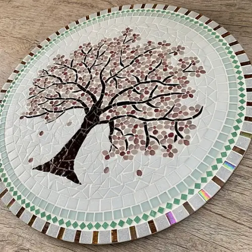Mandala em Mosaico Árvore de Cerejeira